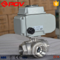 Electric 3 way thread 1/2 inch stainless steel ball valve